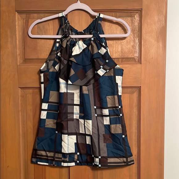 Banana Republic Geometric Patterned Halter Top Multicolored Size S - Picture 1 of 5